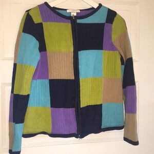 Christopher banks women’s Large thicker ramie/cotton zip close